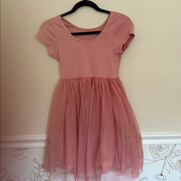 Mini Boden Pink Dress Unicorn patch ballerina swing spin pink tulle tutu 11-12 - Picture 4 of 4